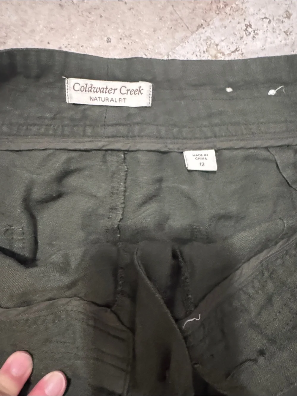 Coldwater Creek Men's Olive Green Drawstring Joggers